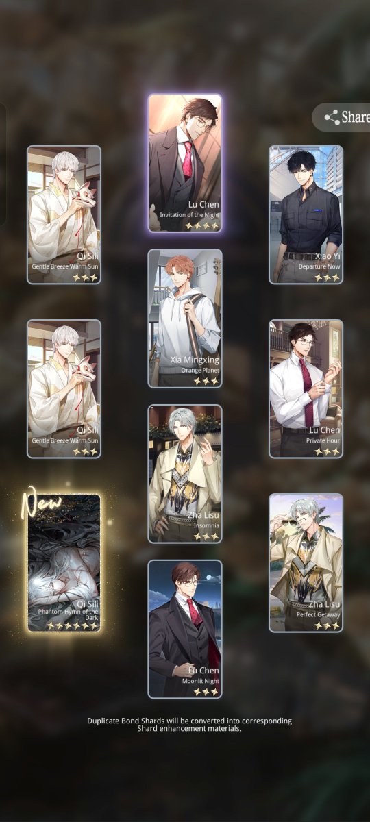 nyankoleta's tweet photo. Akunku yang ini wangi banget 😭🤌 100 pull mulban kemarin dapat 3 (+1 dupe ZLS), sekarang 100 pull juga dapat 3, tapi kali ini QSL gantiin LC 😭☝️ https://t.co/uH7zZXMosH
