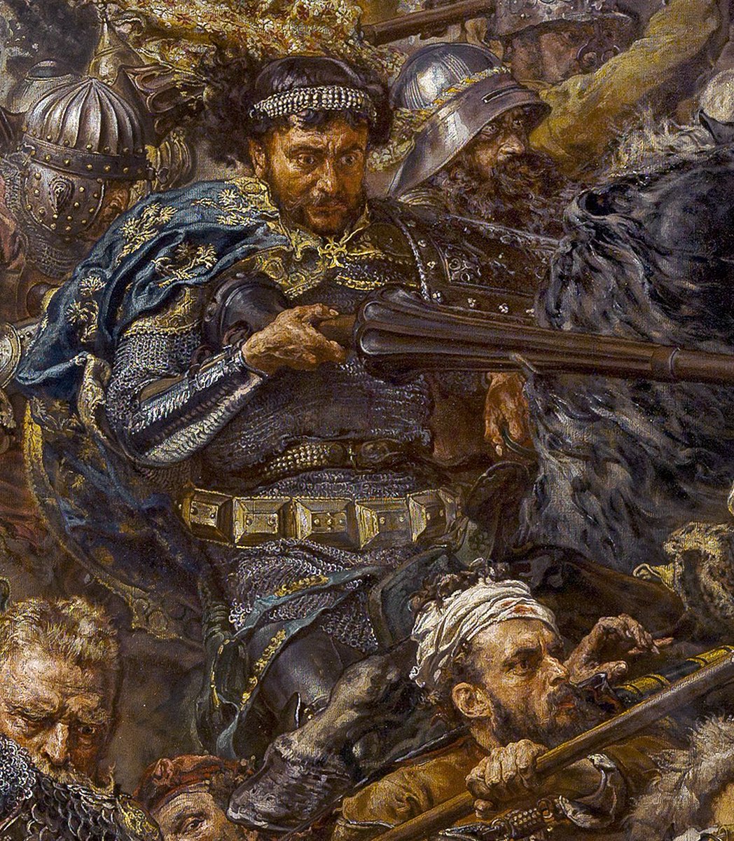 LandsknechtPike's tweet photo. I love stories of brave knights choosing honorable death in battle over shameful retreat.

One of such knights was Polish nobleman Zawisza the Black who died fighting the Ottomans during the siege of Danube fortress of Golubac in modern-day Serbia.

In this difficult siege conducted by King of Hungary Sigismund of Luxembourg in 1428, the combined Christian army retreated due to news of a large Ottoman army arriving to save their fortress.

The Christian army was retreating to their side of the Danube, but there were not enough boats to transport the entire army in time. A small rearguard that included many notable knights, including the said Zawisza the Black of Garbów who commanded a Polish cavalry contingent, was left behind fighting the Ottomans.

Zawisza was an illustrious knight and a great warrior. He was a veteran of the Battle of Grunwald in 1410 and also distinguished himself in tournaments. In 1415, he accompanied King Sigismund to Perpignan where he won in single combat against a renowned previously undefeated knight John of Aragon. This combat took place in front of Sigismund and King Ferdinand I of Aragon.

Because Sigismund valued Zawisza so much, he sent a boat just to save this knight. But Zawisza REFUSED to retreat and stayed with the rearguard, preferring to die in battle than participating in a shameful flight. He sent the boat back, saying, "There is no boat big enough to lift my honor."

The reputation of this brave and chivalrous knight was such that "you can rely on him as on Zawisza" became a proverb in Poland.