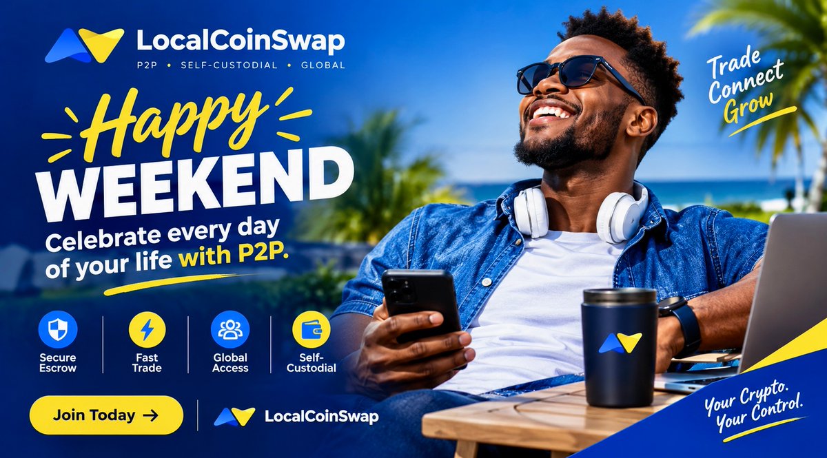 LCS_AFRICA's tweet photo. ☕ GM guys! 🌍💙💛
Happy Weekend! 🎉

Celebrate every day with P2P.
What are you getting into this weekend? 👀

#LocalCoinSwap #LCSAfrica #P2P #CryptoAfrica https://t.co/Qy3DTAVZlW
