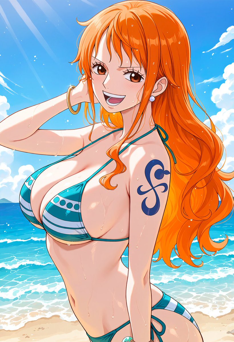 runo_ss's tweet photo. おはよ！
今日は海、付き合ってくれるわよね？

ナミ / Nami
#ワンピース
#onepiece
SFW illustration, No nudity, no suggestive intent. https://t.co/X2EUCuV8jg