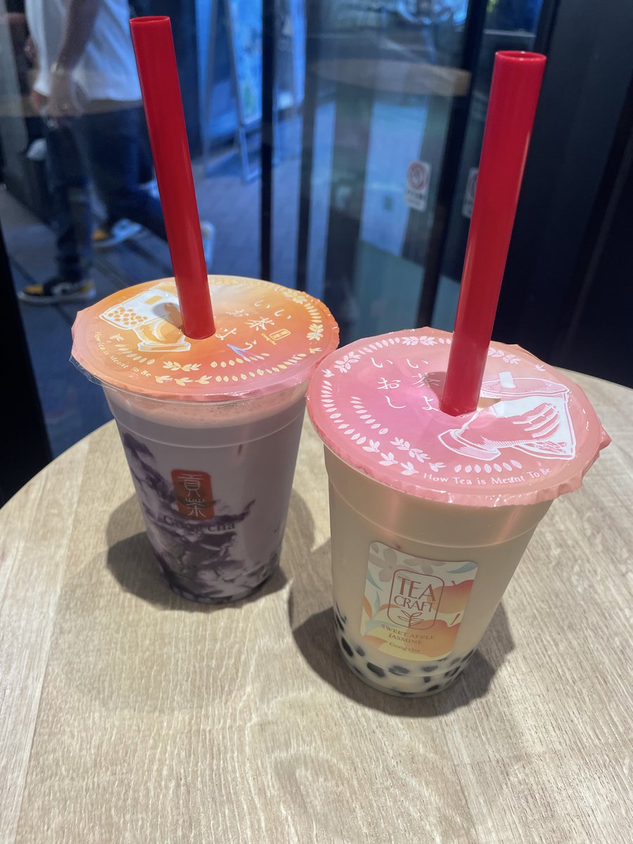 o__dirty's tweet photo. 蜜りんごジャスミンミルクティー甘さ少なめ氷ふつうパールトッピング https://t.co/gDh2S7ulZp