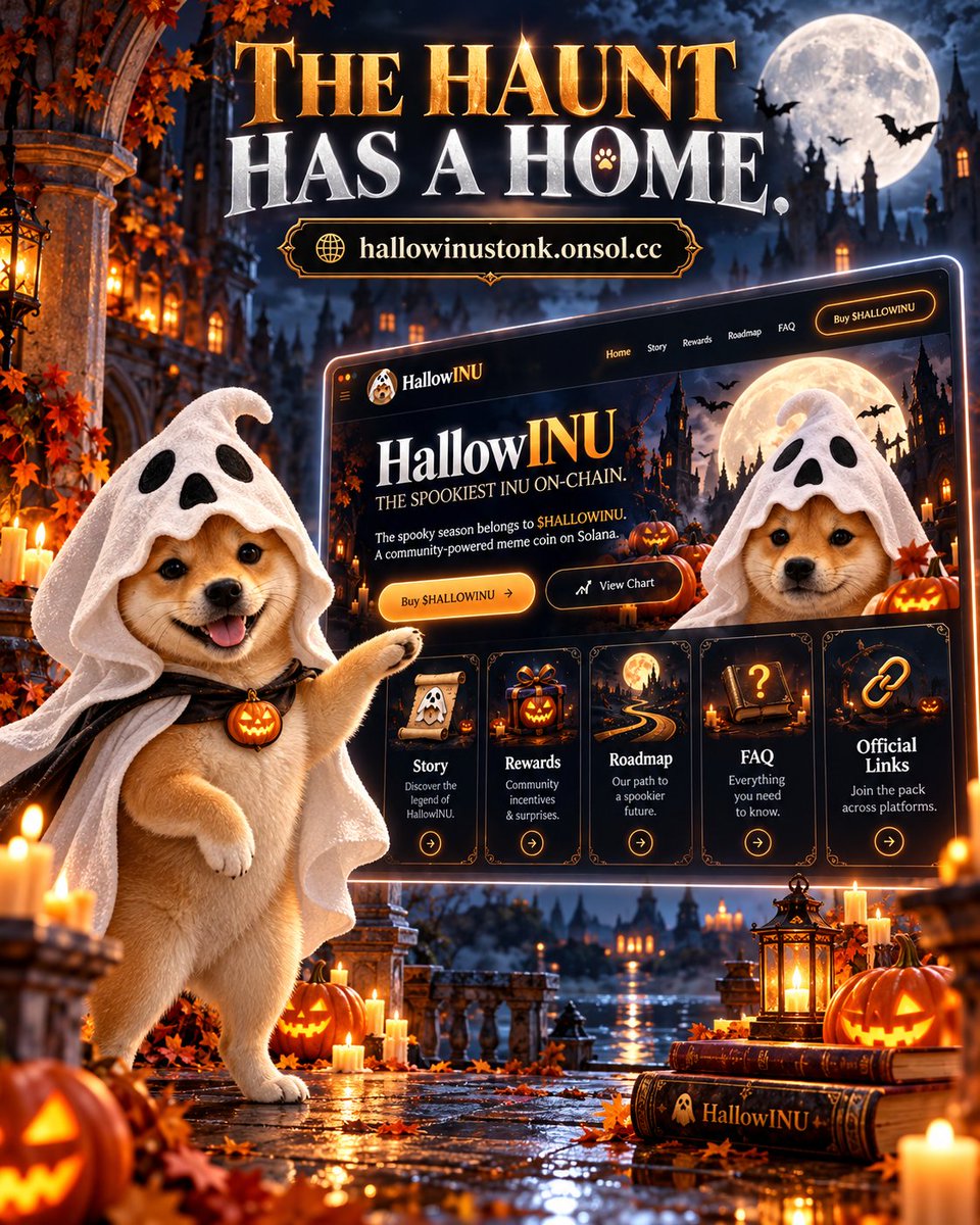 Hallowinustonk's tweet photo. Before the ghost hits the chain, it already has a home. 👻

🌐 https://t.co/YyVuX7trUc

Discover:
→ the HallowINU story
→ the $USELESS reward mechanic
→ our roadmap
→ FAQ
→ official links

Explore the haunt before the launch. 🎃 https://t.co/iEq615qixl