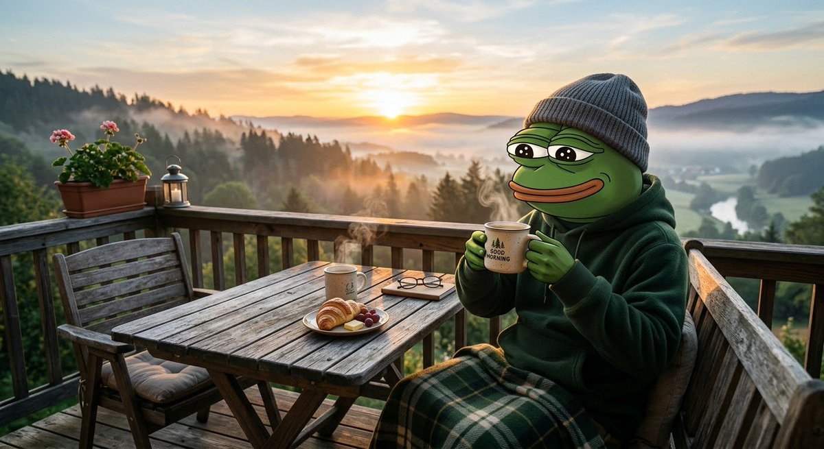 TheAiGuy420's tweet photo. Gm $Pepe bros! 

It's the weekend 😇 

Hopfully its a GOOD weekend for pur bags 🎒 https://t.co/G7eKNSPuLE