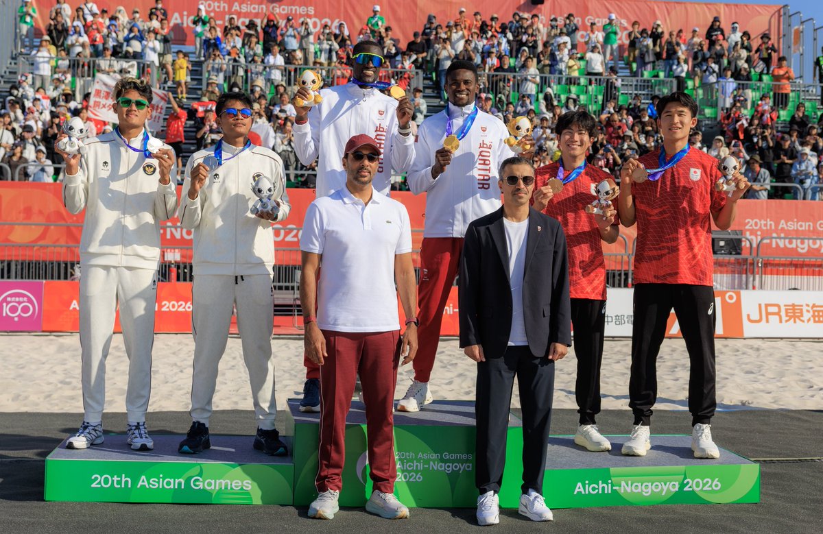 qatar_olympic's tweet photo. Asian Games Gold Hat-trick 🥇🥇🥇

#WeAreTeamQatar
#كلنا_الأدعم
#AichiNagoya2026
#AsianGames2026
#ImagineOneAsia https://t.co/8WjfW53mF5