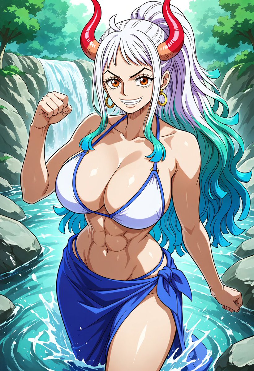 runo_ss's tweet photo. 冷たくて気持ちいいぞ！
キミも入らないか？

ヤマト / Yamato
#ワンピース
#onepiece
SFW illustration, No nudity, no suggestive intent. https://t.co/mJ5za596UG