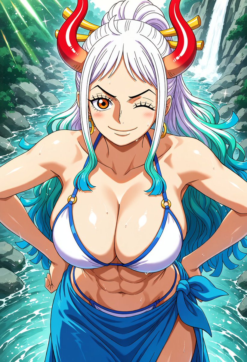 runo_ss's tweet photo. 冷たくて気持ちいいぞ！
キミも入らないか？

ヤマト / Yamato
#ワンピース
#onepiece
SFW illustration, No nudity, no suggestive intent. https://t.co/mJ5za596UG