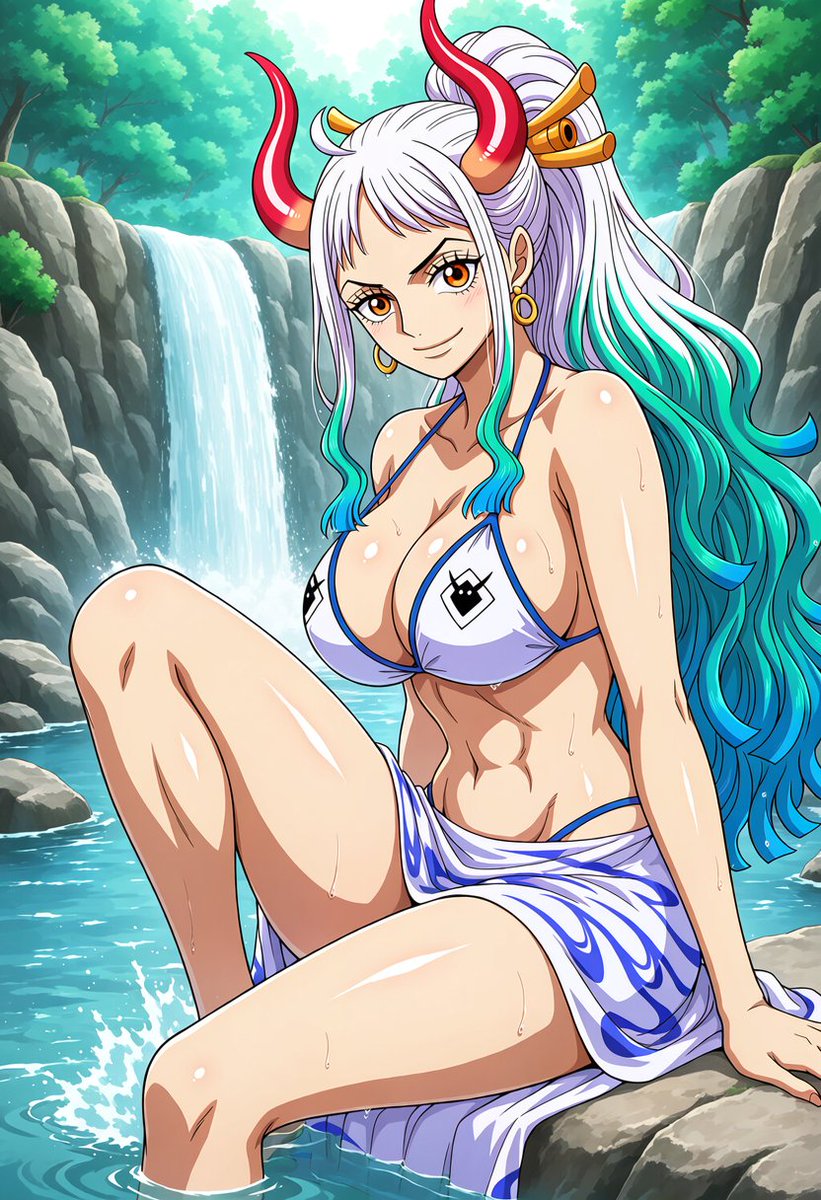 runo_ss's tweet photo. 冷たくて気持ちいいぞ！
キミも入らないか？

ヤマト / Yamato
#ワンピース
#onepiece
SFW illustration, No nudity, no suggestive intent. https://t.co/mJ5za596UG