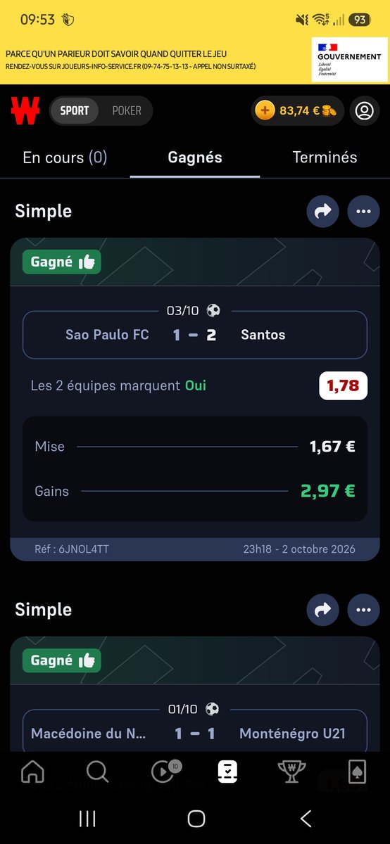 MicroBet2026's tweet photo. Désolé j’ai oublié de poster mais c'est bien un pari qui passe 😉 https://t.co/MHdtFiD25v