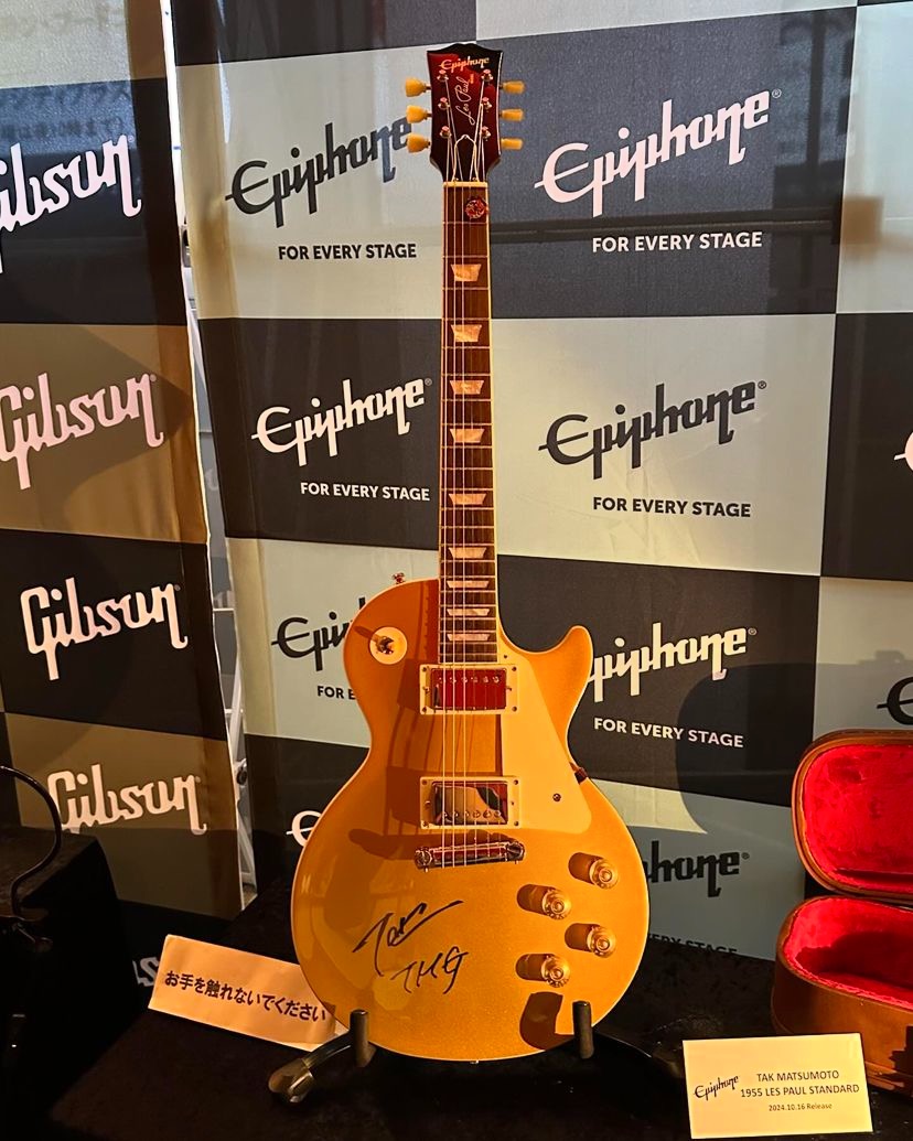 narrowgate610's tweet photo. 2024の展示の様子はこんな感じ
もう販売終了になったので、店舗にある分で終了です。
#Gibson #Epihone #TakMatsumoto #1955GoldTop #TMGII https://t.co/d3M4lINd1w