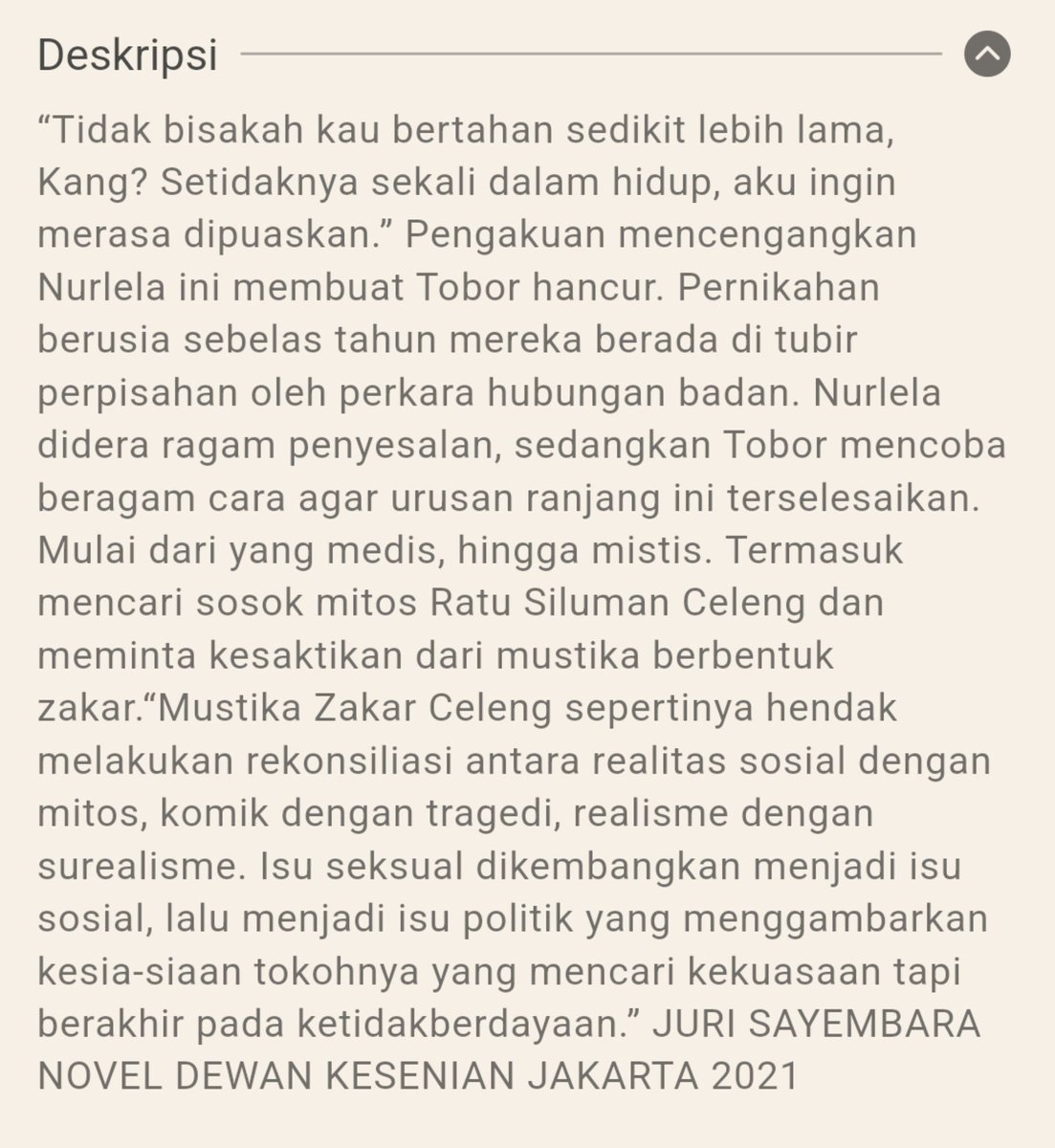 bibliobsyy's tweet photo. ⋆ ˚｡⋆୨୧ Currently Reading ୨୧⋆｡˚ ⋆

📚 Mustika Zakar Celeng
👤 Adia Puja
🗓 Sabtu, 3 Oktober 2026
📍Ipusnas https://t.co/WyTBdrBylV