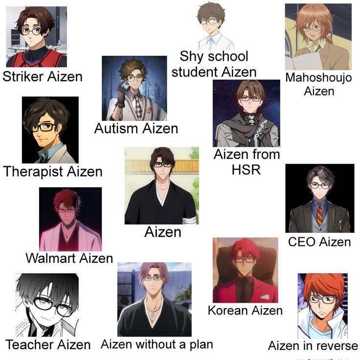 Staywoke34's tweet photo. Which Aizen is your favourite? https://t.co/UeSCI4wepw
