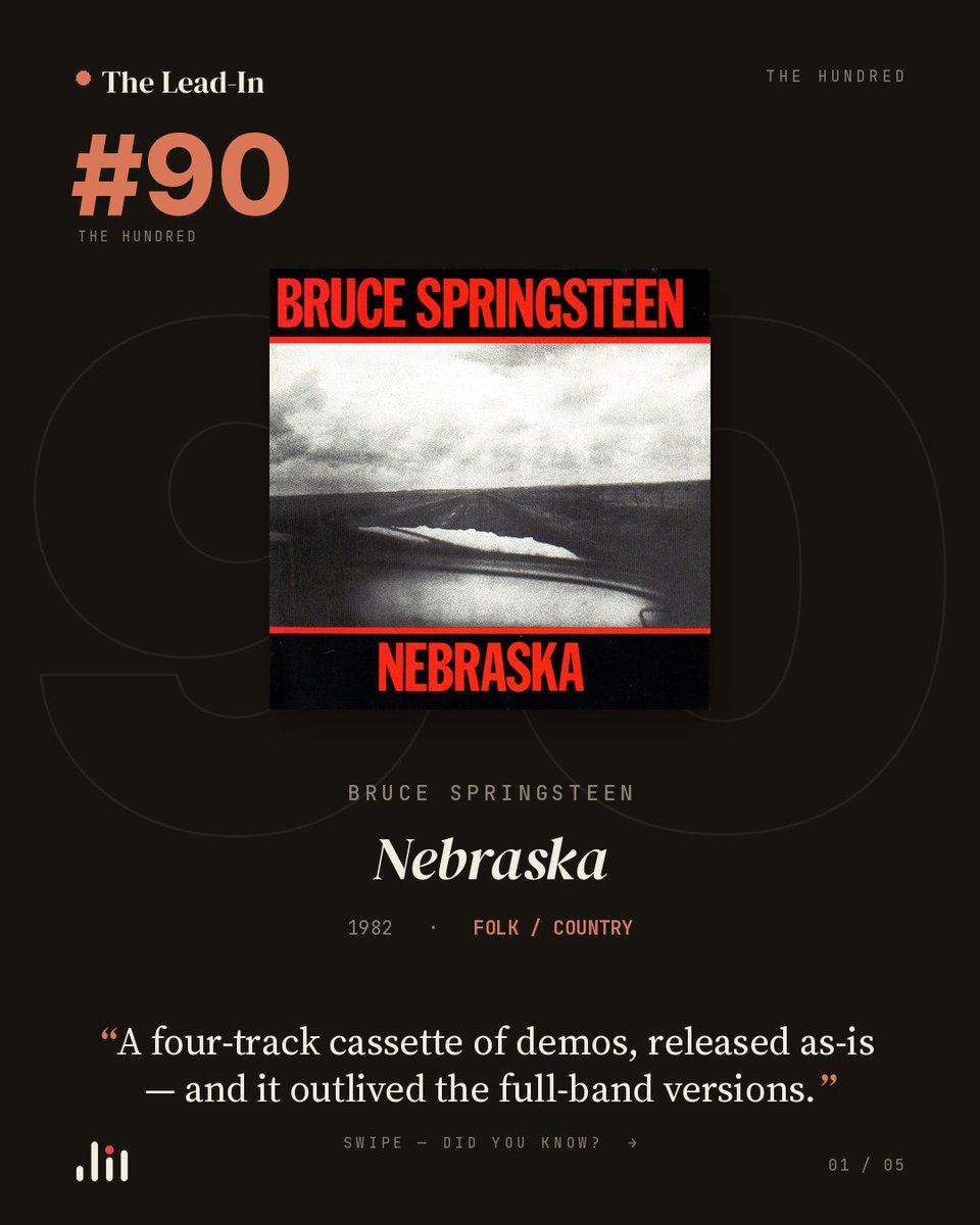TheLead_in's tweet photo. Nebraska is ten songs about drifters and killers, sung by the biggest rock star in America at his commercial peak. Number 90 in the Hundred.
https://t.co/6zd1S5rVaH
#brucespringsteen #nebraska #recordcollection #vinylcommunity #vinyl https://t.co/N0E36w0UJT