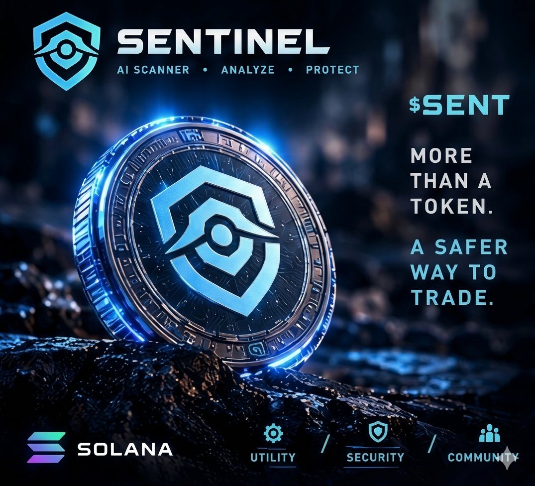Emser55's tweet photo. 🛡️ Scan the risk. Shield your capital.

SENTINEL AI is engineered to scan, analyze &amp; protect. Identifying threats before they impact your wallet. 
Engineered for the future. 🚀

@SentinelCoinx 
$SentinelCoin #Sentinel #Solana #Crypto #Sent #SentinelCoin https://t.co/Eu5IStlxd1