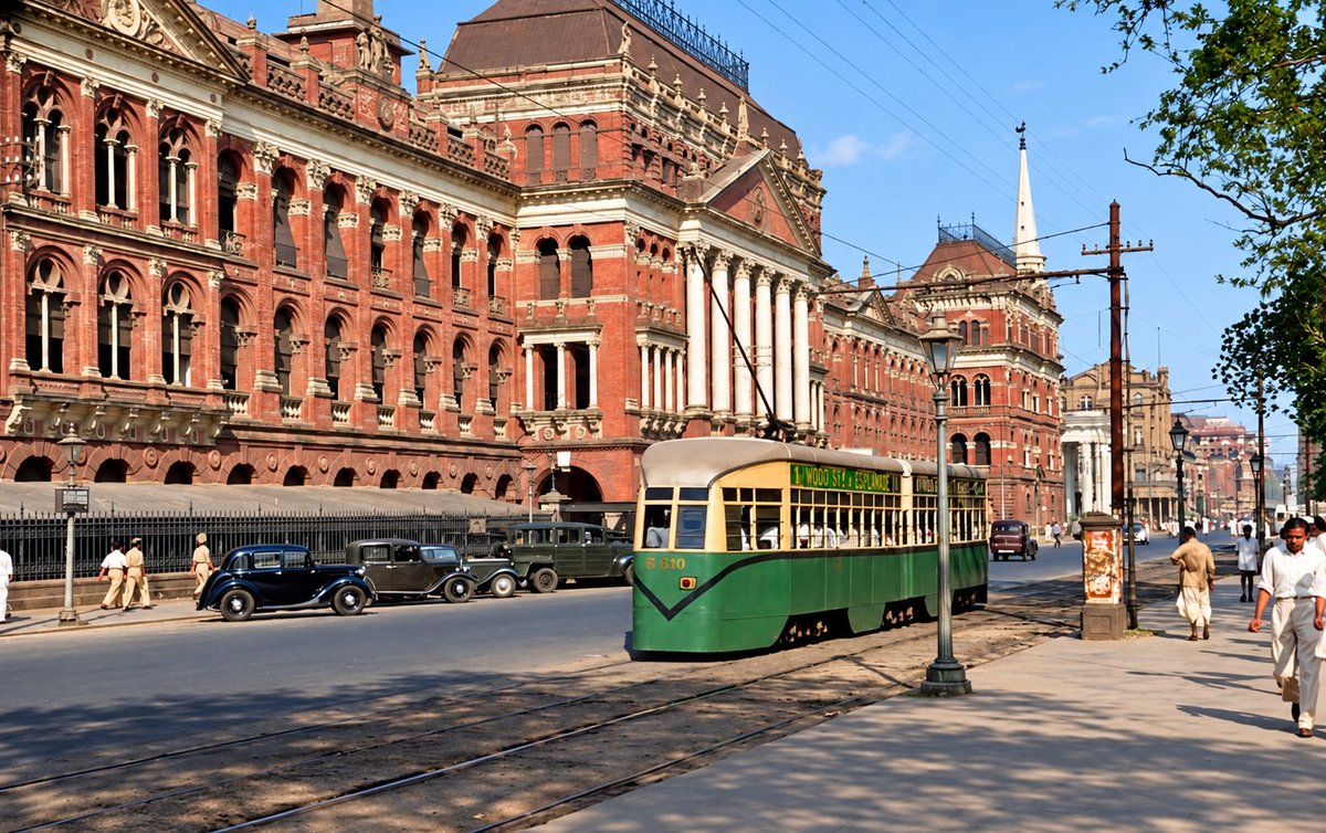 Banglar_Tintin's tweet photo. This was the old, real Calcutta before the Leftists formed their government in the 1970s and filled the city with illegal encroachers and beggars.

Encroached footpaths and dilapidated buildings are not its soul. The @BJP4Bengal government must restore the legacy of Calcutta through Kolkata.

If any Leftist opposes the government's reconstruction work for the city, they must be prosecuted strictly. @paulagnimitra1