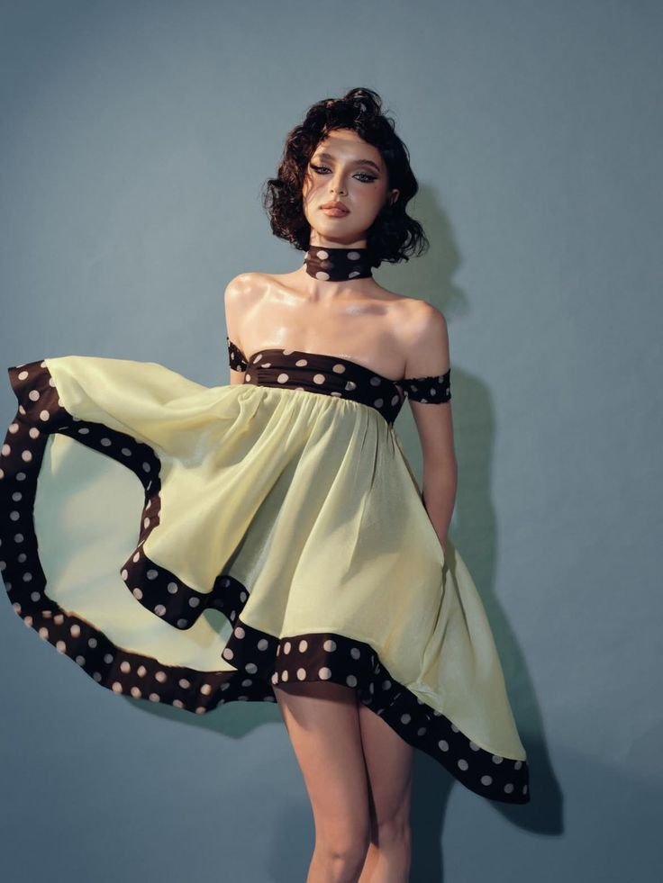 _softgirly's tweet photo. a sheer babydoll dress with polka dot trim is the ultimate mix of vintage romance and modern flair 🖤✨ https://t.co/Rw4uZB7Wxq