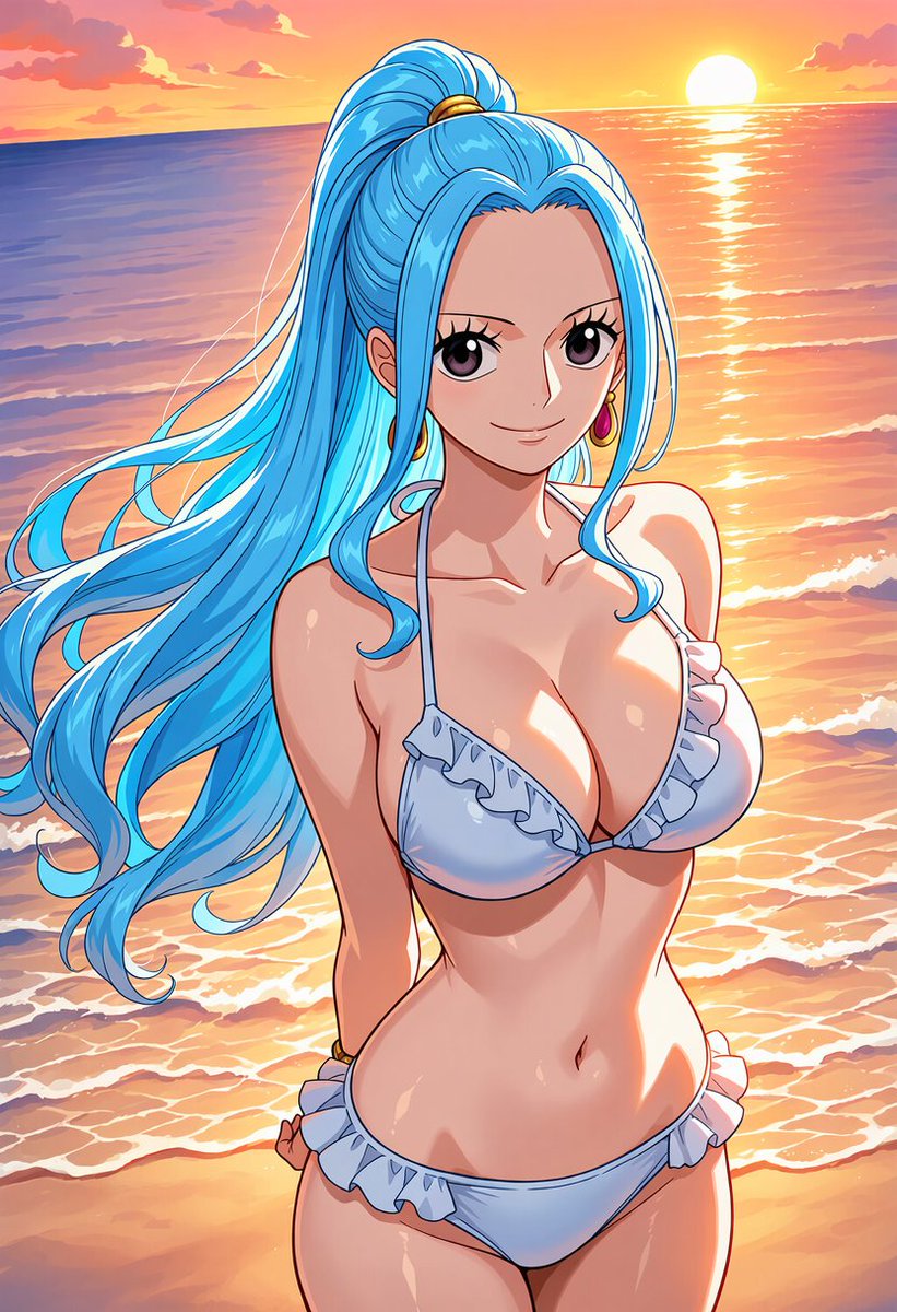 runo_ss's tweet photo. 夕日、きれいですね。
もう少しだけ一緒に見ていきませんか？

ネフェルタリ・ビビ / Nefertari Vivi
#ワンピース
#onepiece
SFW illustration, No nudity, no suggestive intent. https://t.co/3E55MIAutO
