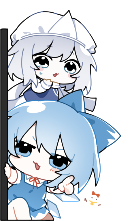 Sia0555's tweet photo. #東方Project 
#チルノ 
#レティ・ホワイトロック

何かを覗き見る https://t.co/c8XRQIRp3w