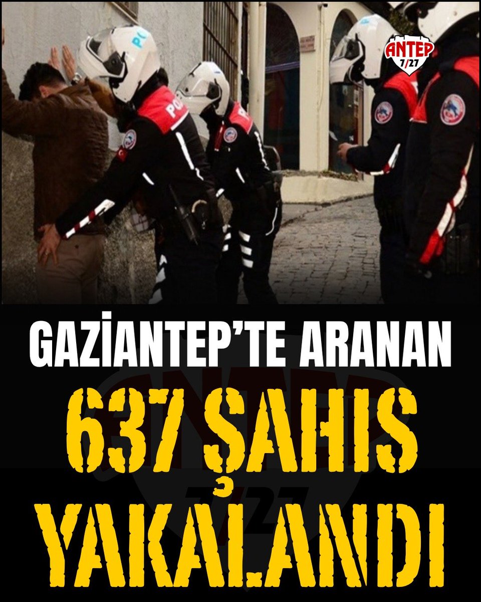 antep7_27's tweet photo. Gaziantep’te emniyet ekiplerinin Eylül ayı operasyonlarında; hırsızlık, uyuşturucu, kaçakçılık ve yağma gibi çeşitli suçlardan kesinleşmiş hapis cezası bulunan 637 firari yakalanarak adalete teslim edildi. https://t.co/oYQjBYpiSI