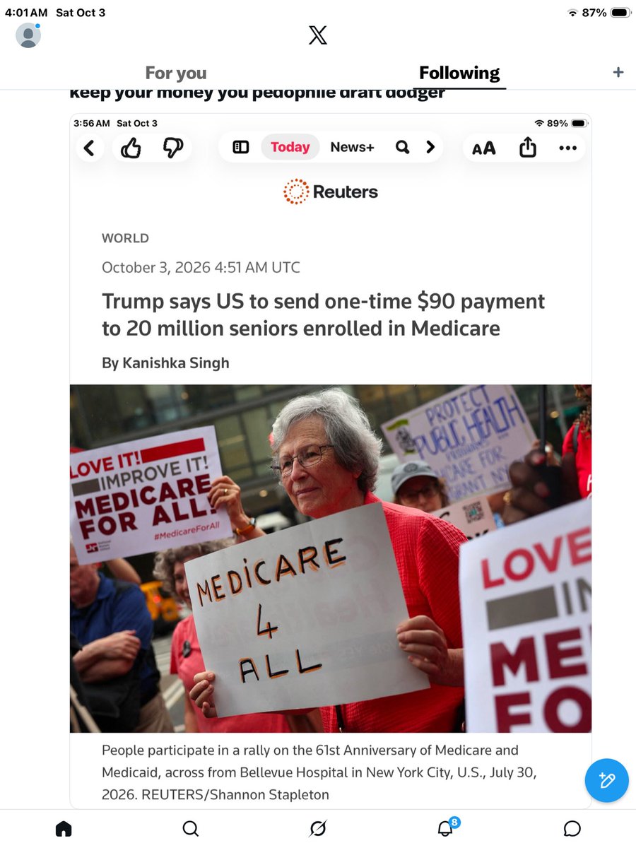 andre29288414's tweet photo. I think all senators and congress should be on Medicare like the rest of us that stop all this bullshit about cutting Medicare https://t.co/Sjoh2VuKeT