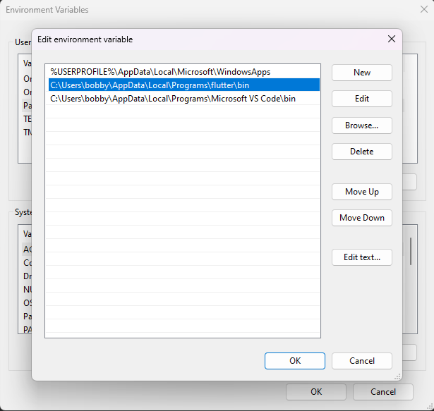 FlutterPath_'s tweet photo. Day 1 — Starting Flutter setup

Today I began setting up my Flutter development environment on Windows 11.

What I did:
• Installed Git
• Installed VS Code
• Added the Flutter extension
• Downloaded Flutter SDK 3.47.5 directly through VS Code
• Added Flutter to PATH
• Ran flutter doctor

flutter doctor showed that I still need:
• Android Studio
• Chrome

(I ignored Visual Studio — not required for mobile development)

Setup is in progress. Screenshots below.

#Flutter #100DaysOfCode #BuildInPublic