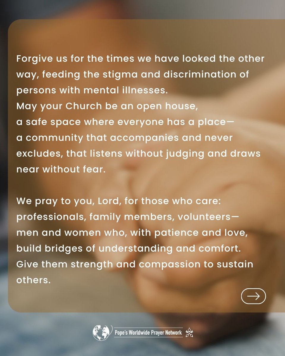 clicktopray_en's tweet photo. 🌍The Pope's Worldwide Prayer Network invites you to offer up your day and make you more available to the mission of compassion for the world.

In #ClickToPray we invite you to pray and share the prayer of this month.

👉https://t.co/fWM5qGhG38 
#PopesPrayerApp #DeepenYourPrayer https://t.co/66UOWM0Sm3