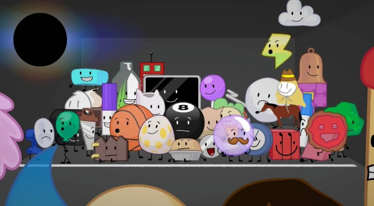 OrangeAlien2763's tweet photo. @eyedernow unrelated BFDIA 13 screenshot
(forgot to add Pilon so lets just say they show up in BFB with Stapy, Foldy, Liy and Loser) https://t.co/rlfZqup0ch