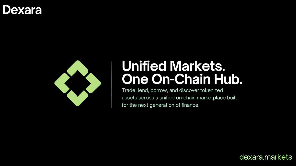 DexaraMarkets's tweet photo. Trade, lend, borrow, and discover tokenized assets all in one unified platform built for the future of finance. https://t.co/HJHmibqBgy