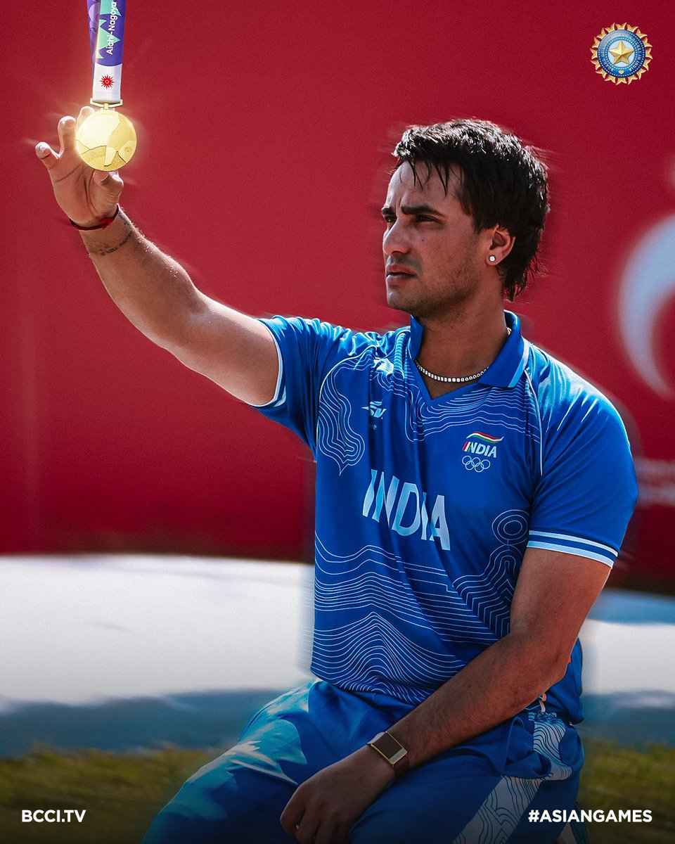 BCCI's tweet photo. 𝙂𝙊𝙇𝘿-standard performance ✨🥇

Scorecard ▶️ https://t.co/g4wzZagyGj

#TeamIndia | #AsianGames | @OfficialAbhi04 https://t.co/RB9vv1ikcb