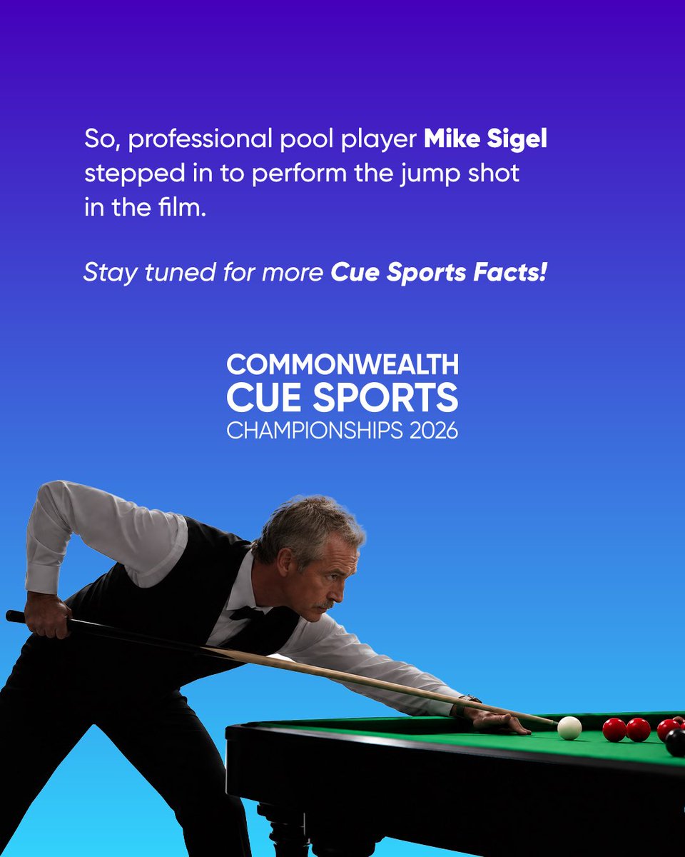 commonwealthcue's tweet photo. Tom Cruise did his own stunts, but one shot in The Color of Money was so tough, pro pool player Mike Sigel took the cue. 🎱

That’s the precision pool demands.

Watch the pros in action at the Commonwealth Cue Sports Championships 2026!

📅 7–10 Oct | 📍 Ahmedabad https://t.co/5z4pSprcWD