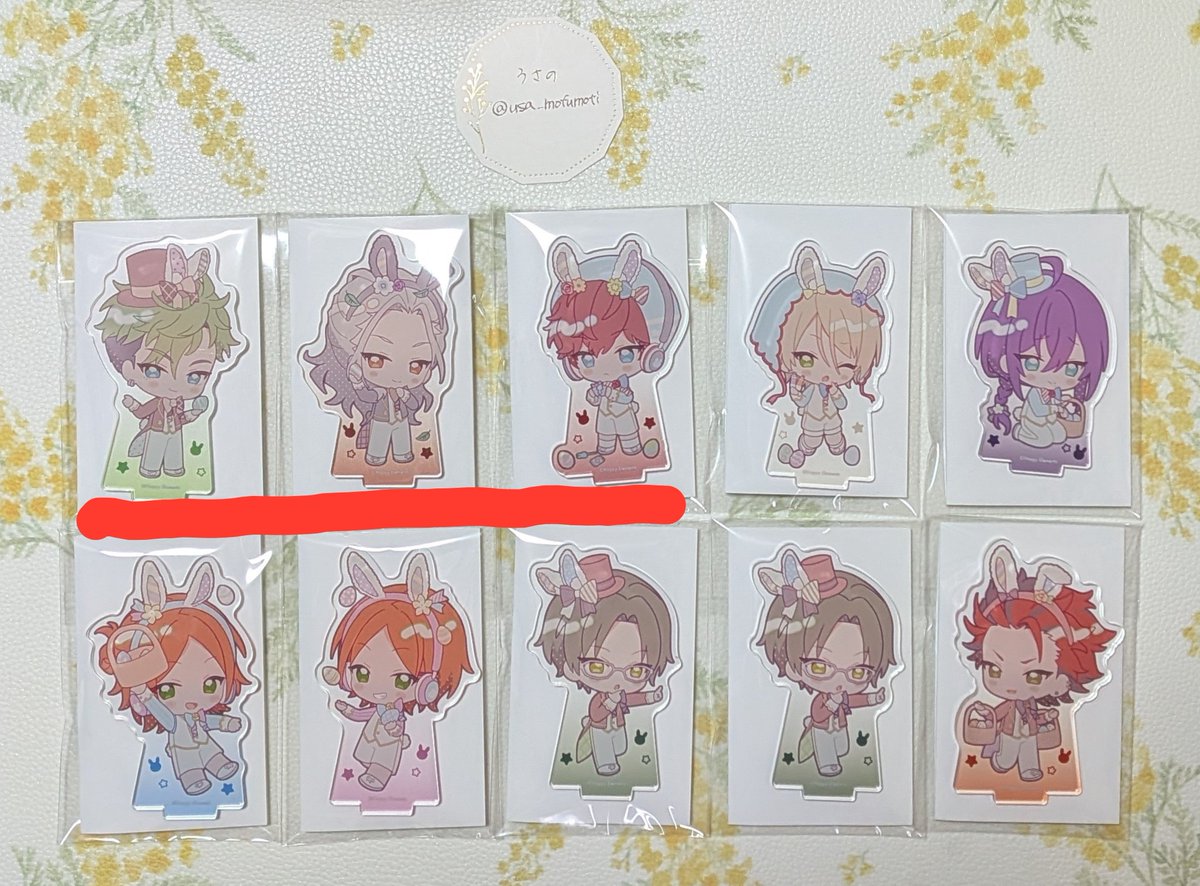 usa_mofumoti's tweet photo. 【️交換・譲渡】あんスタ  アニカフェ  キッチンカー  アクスタ

【️譲】画像のもの

【️求】《イースター》チトセ  こはく  【️各1】

  譲渡▶ 〜定価＋送料

↓詳細はリプ欄にて https://t.co/NkYrIGaeEU