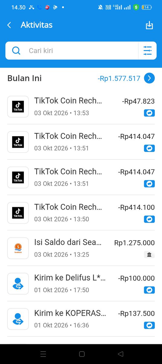 diaaaaannn95's tweet photo. hallo min, ini kenapa ya tbtb terpotong padahal nggak ada yg beli tiktok coin, tolong pengen di kembalikan lagi dana nya, akun saya di retas.
@danawallet https://t.co/Jq4RjxCQiS