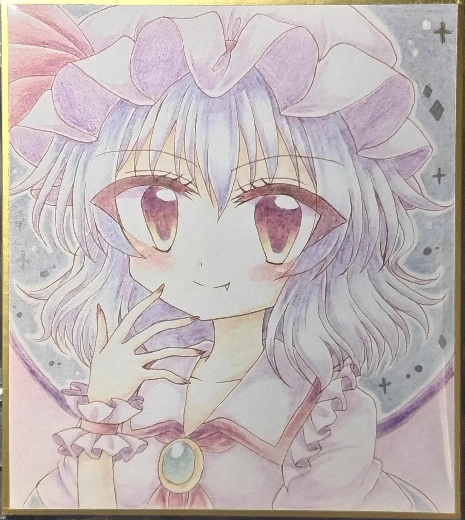 羽の折れたレミリア A4サイズ 手描きイラスト 原画 ラメ加工済み コルモラン on X: 