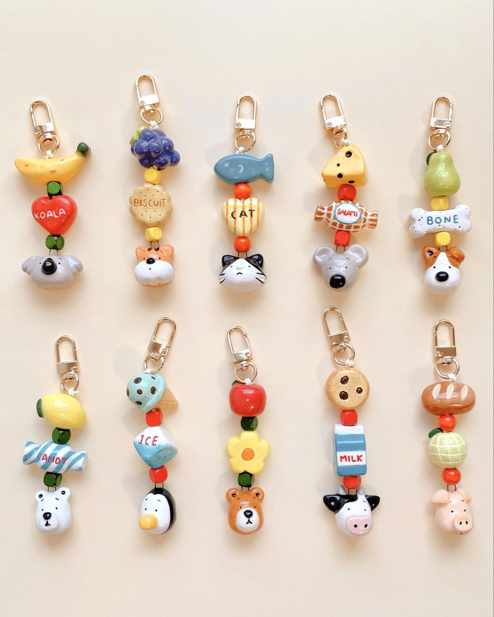 kosamesoda's tweet photo. 陶器チャームを作りました🍎
10/10（土）-10/11（日）より
P&amp;A pottery class 主催
下北沢「BONUS TRACK」にて開催される
陶器市で販売します🌲🌼 https://t.co/i5kofuLqtZ