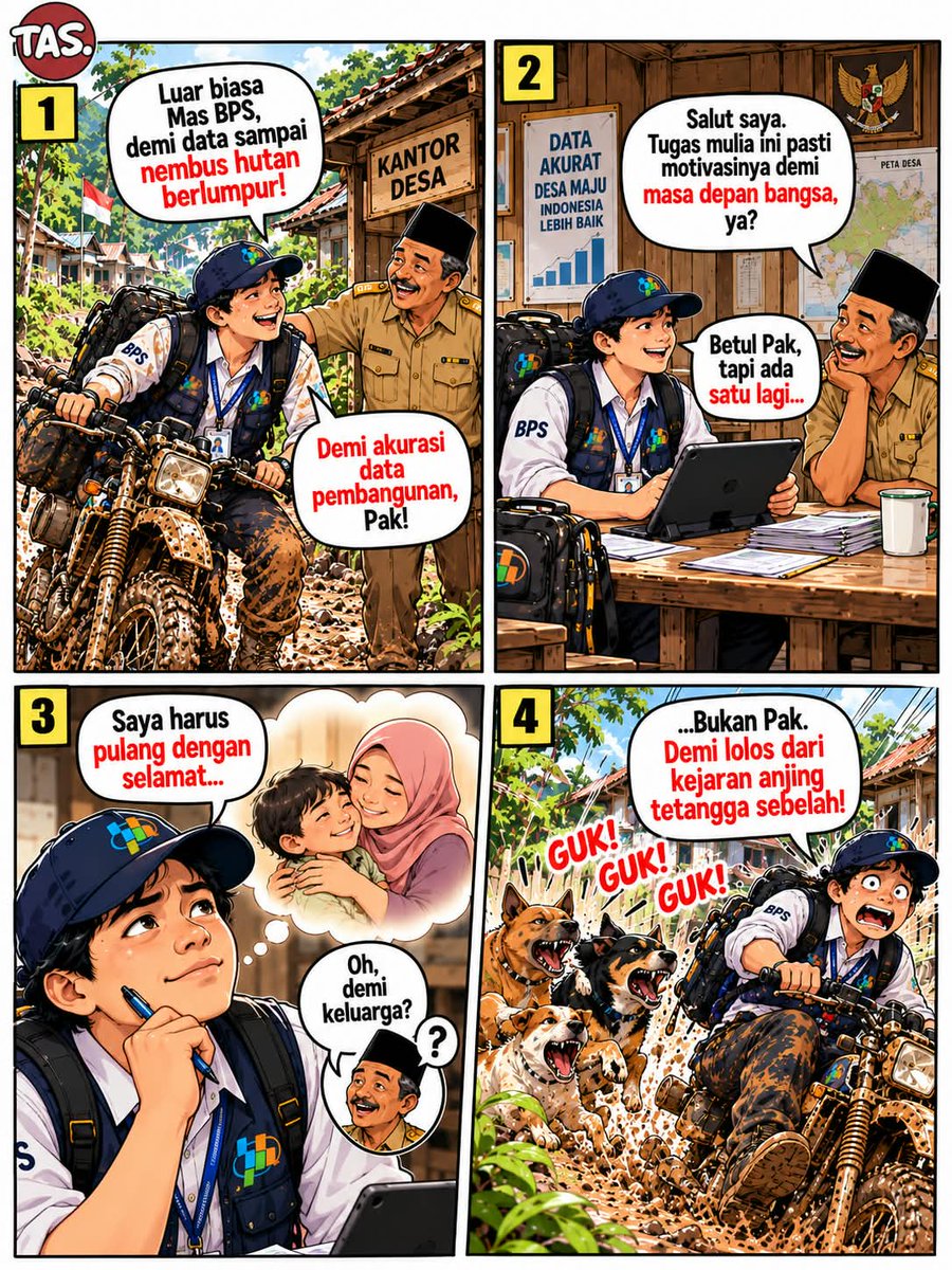 AlfaBet_4's tweet photo. Menyusuri berbagai medan dan area pemukiman warga demi menyajikan data pembangunan nasional merupakan bukti pengabdian nyata seluruh petugas lapangan statistik di Indonesia @bps_statistics 

 #PPxSTAKE Rocky Gerung Wantimpres #therivalryreturns https://t.co/vWvoWnCgSC