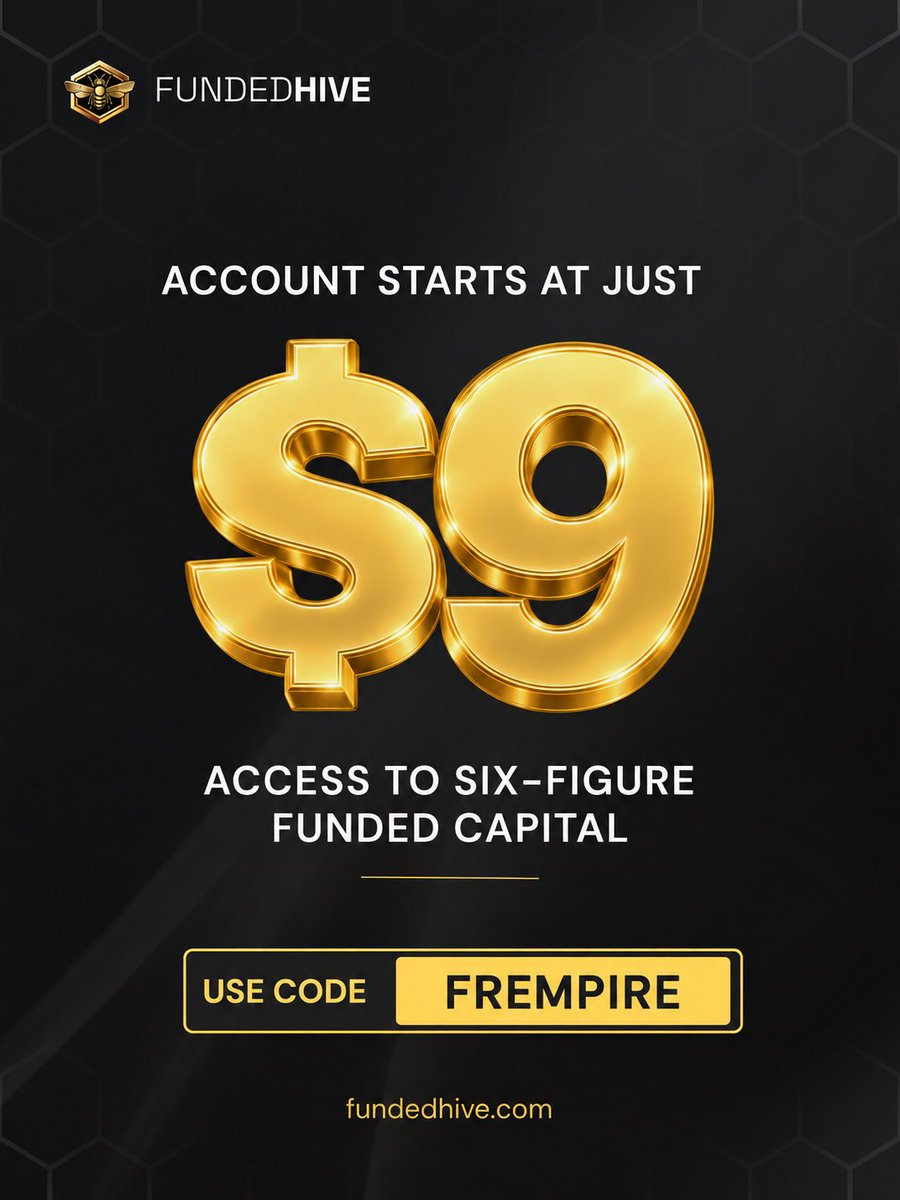 FrFundedEmpire's tweet photo. 🔥 $5K 2-Step PFP Account for Just $9!

Start your FundedHive journey with a $5K Pay From Profits 2-Step account for only $9 👀

✅ Low-cost entry
✅ 2-Step Challenge
✅ Pay From Profits model
✅ Built for traders who want to start small and scale

🎟️ Use Code: FREMPIRE
🌐 https://t.co/8vvAZWo5RR

$5K account. Just $9. Who’s taking it? 👇