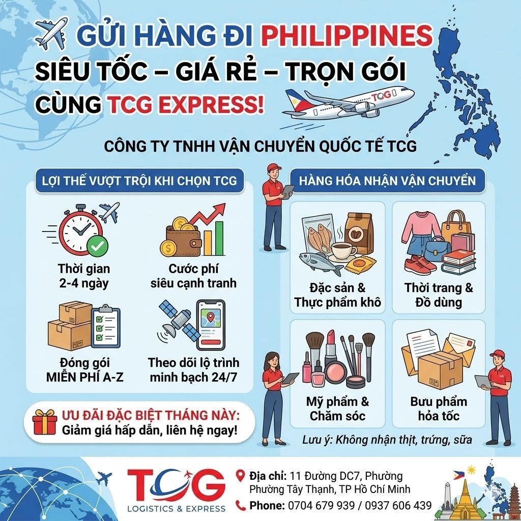 SaigonPetro2's tweet photo. CÔNG TY TNHH VẬN CHUYỂN QUỐC TẾ TCG
Địa chỉ: 11 Đường DC7, Phường Tây Thạnh,Hồ Chí Minh, Việt Nam
Zalo: 0704679939/0937606439
#TCGExpress #Vanchuyenquocte #GuihangdiPhilippines #ShiphangdiPhilippines #Guihanggiare #ChuyenphatnhanhPhilippines #Guihanghcm #GuihangdiPhil https://t.co/euyJoSVQr9