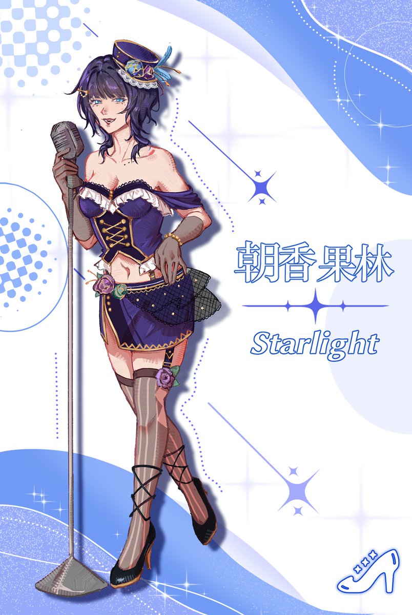 equeyo's tweet photo. hi hellooo asaka karin for #NijiArtKurabu26 💙 https://t.co/3Q8uiSaEUG
