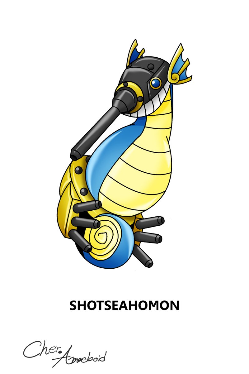 PRm4hWxdnCfBwft's tweet photo. Type: Water&Sea
Baby I: Dewmon
Baby II: LilSeahomon
Child: PygmySeahomon
Adult: ShotSeahomon
Perfect: OmegaSeahomon
Ultimate: Hidrippumon
#Digimon #DigimonTamer #originalchacter #originalstory #characterdesign #Digifake #DigimonFan #AmoeboidServer https://t.co/2AQqlN5LAf