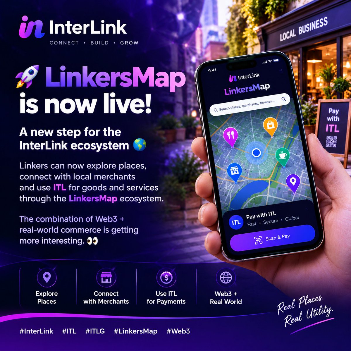 mahdi_abba72519's tweet photo. 🚀 LinkersMap is now live!

A new step for the InterLink ecosystem 🌍💜

Linkers can now explore places, connect with local merchants and use ITL for goods and services through the LinkersMap ecosystem.

The combination of Web3 + real-world commerce is getting more interesting. https://t.co/62WX7cf26S