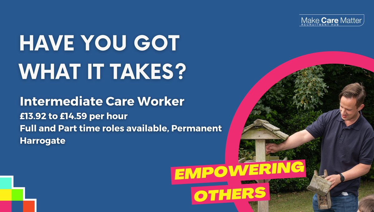 MakeCareMatter's tweet photo. Make a real difference every day. Join our Intermediate Care Team.
Apply now! https://t.co/xiXi6Cflie
#CareJobs #IntermediateCareWorker #HealthAndSocialCare #HarrogateJobs #CommunityCare #CareersInCare https://t.co/VTIrBiPDV6
