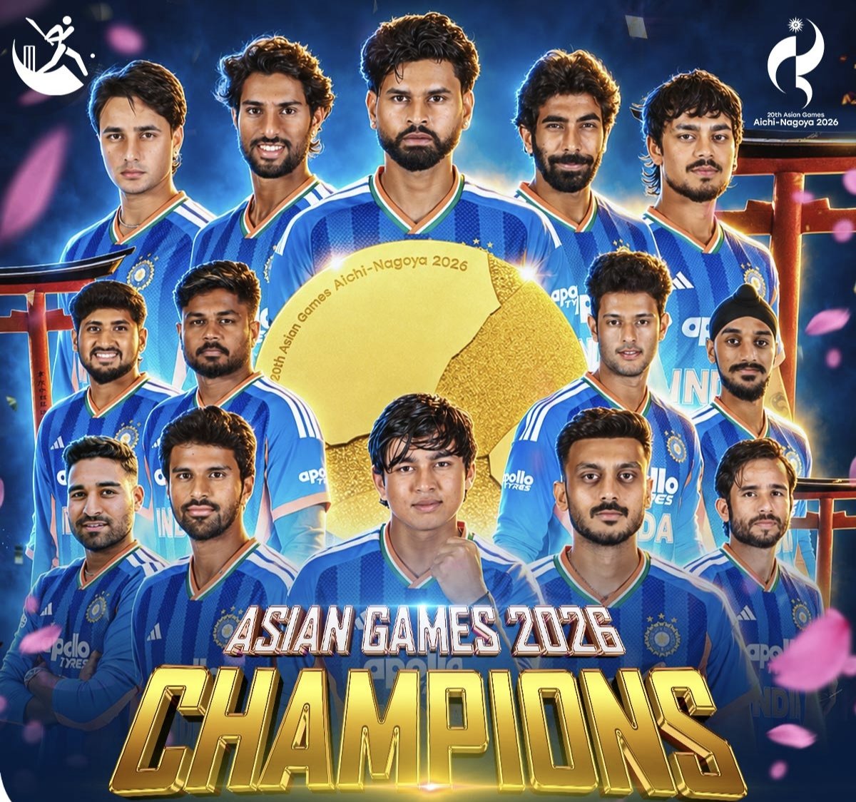 indiancric45's tweet photo. 🚨 GOLD MEDAL FOR INDIA! 🇮🇳🥇

India beat Pakistan 🇵🇰 by 19 runs to win GOLD in the Asian Games 2026! 🔥

Back-to-back Gold for India in men’s cricket at the Asian Games — 2022 &amp; 2026. 👏

#INDvsPAK https://t.co/lqQkyWbdGc