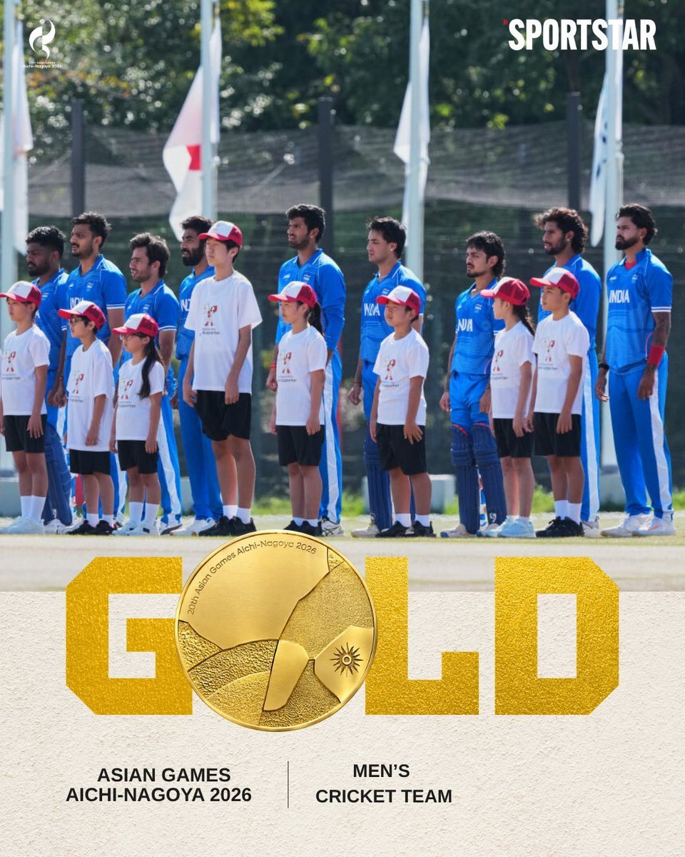 prince5080's tweet photo. Gold is ours! 🥇🇮🇳

India beats Pakistan in the Asian Games final. What a performance! 

Proud of Team India! 🇮🇳

#INDvsPAK #TeamIndia #AsianGames2026 https://t.co/9IPVfv0tGi
