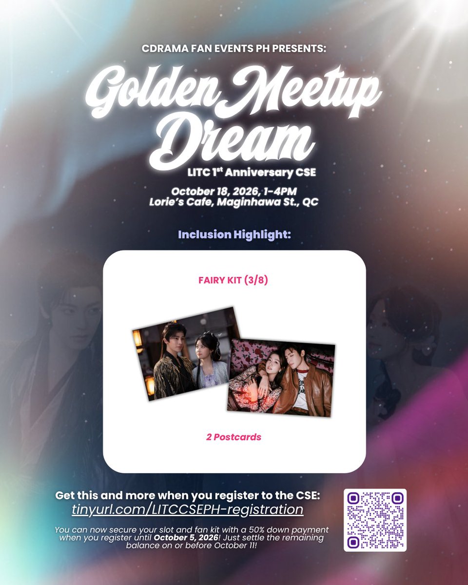 cdramaevents_ph's tweet photo. 🌌 INCLUSION HIGHLIGHT 🌌

Postcards you can send to a friend, doodle on, or keep for yourself. 💝

Join #GoldenMeetupDream: LITC Anniversary CSE! You can register w/ a 50% down payment for your slot and chosen fan kit until October 5. 👇🏻
https://t.co/da1pjOhc4q

#LoveInTheClouds https://t.co/EIae46hDj7