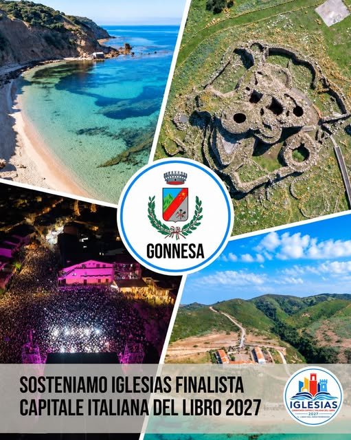 visitgonnesa's tweet photo. Il Comune di Gonnesa sostiene la candidatura di Iglesias Finalista al titolo di Capitale Italiana del Libro 2027 per il Ministero della Cultura.
#cidl2027 #cidl #capitaleitalianadellibro #diac #iglesias #gonnesa https://t.co/3eQzy982h0