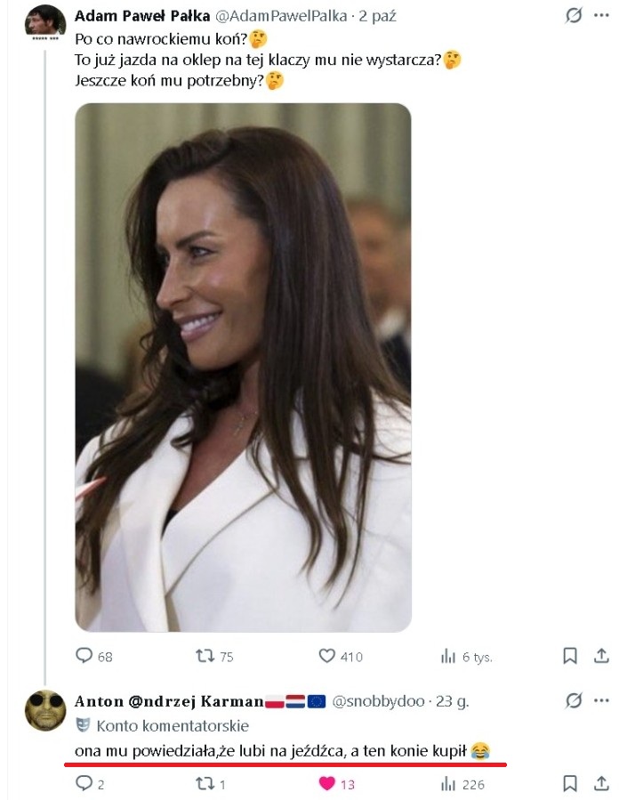 AdamPawelPalka's tweet photo. Internety dziś wygrywa @snobbydoo ☝️💪😆😂🤣🤣🤣 https://t.co/vQlSaToMXw