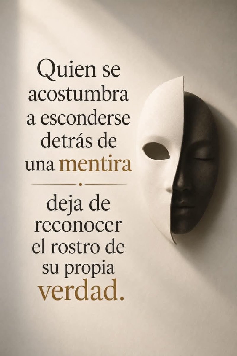 MendezVilla's tweet photo. Buenos días 😃 gente linda.
🌻🌻🌻🌻🌻🌻🌻🌻🌻🌻🌻
La peor mentira es la que termina convirtiéndote en un desconocido para ti mismo.
Porque de tanto sostener una máscara, puedes olvidar quién eras antes de ponértela.
#BuenosDíasATodos
#EnGratitud #EscribiendoMisMetas https://t.co/Eu2eeNxqb0