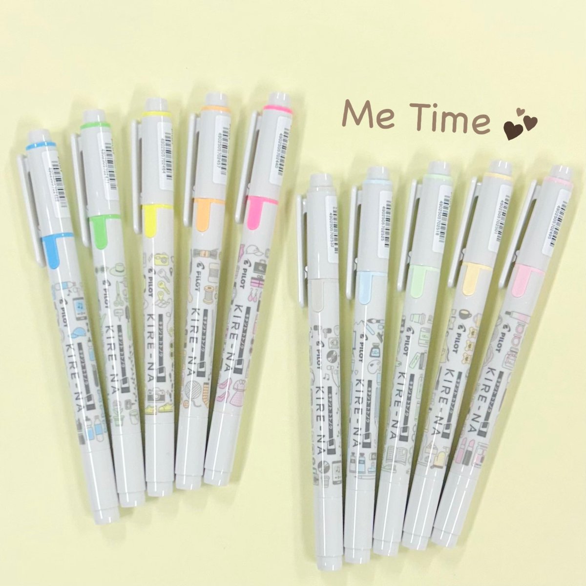 nishimaki_repap's tweet photo. 自分だけの時間を楽しもう💕

キレーナからMe Time（自分時間）がテーマの
限定デザインが登場したよ☕️✨

3色セットもあるからチェックしてね☺️

#パイロット #キレーナ #蛍光ペン
#自分時間 #自分時間の過ごし方
#古川 #西巻 #西巻幸町店 #西巻へ行こう https://t.co/EJGqmFY1im