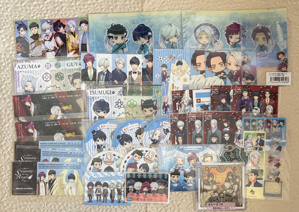 goods_as's tweet photo. A3! 冬組 ポストカード チケットファイル ステッカー ブロマイド コースター 譲渡

譲→冬組 画像参照

求→~定価(+送料)

※定価の無いものと初期の頃のグッズ等経年劣化が見られるもの50~150円

※交換で探していたものも含まれますが、グッズ置き場の整理の為、譲渡での募集となっております。
よろしくお願いいたします。