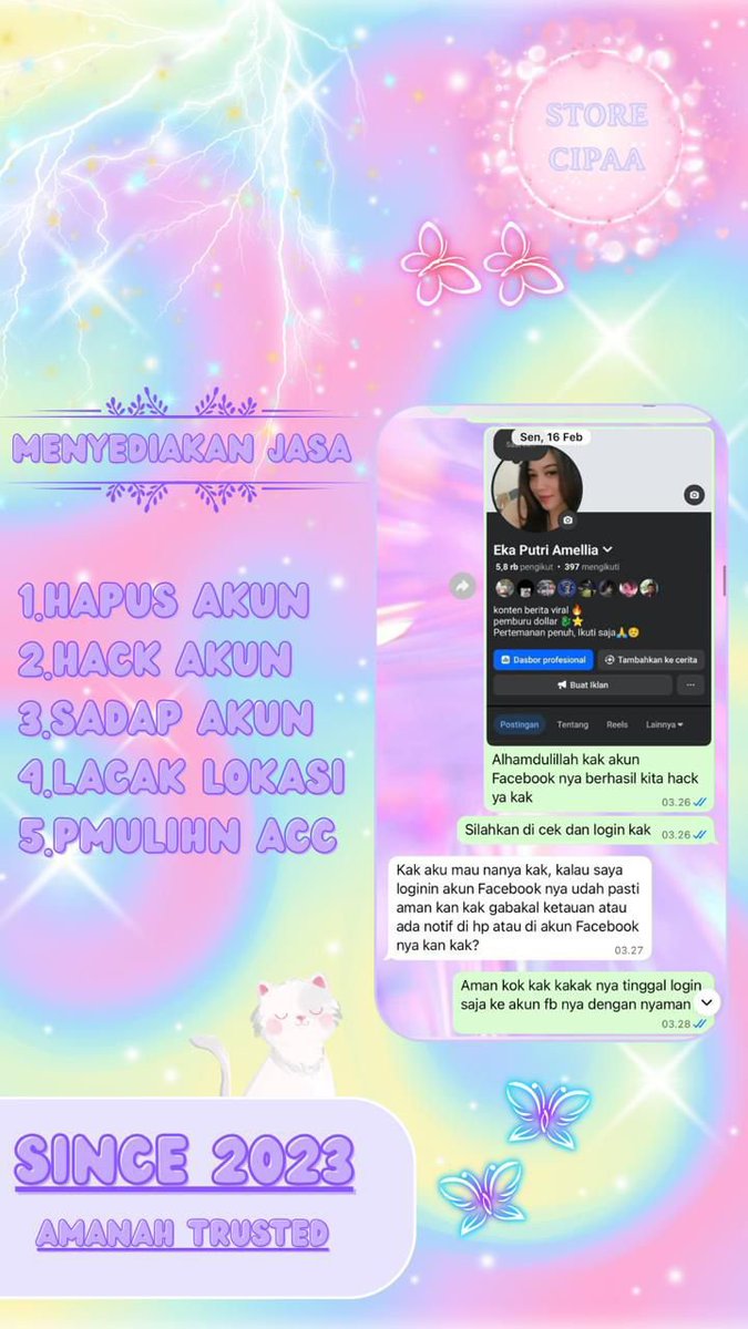 bimraen's tweet photo. READY JASA❕

💭jasa hapus akun
💭jasa pemulihan akun &amp; balikin akun lupa pasword/ke hack
💭jasa lacak lokasi
💭jasa sadap wa
💭jasa lacak hp hilang by no hp/imei/akun
💭jasa hack/pulihkan chat wa
(email,ig,wa,twiter/x, fb,linkkedin,tiktok,dll.)

FAST PROSES &amp; WA DI BIO
#zonauang https://t.co/fCNrLBLkQZ