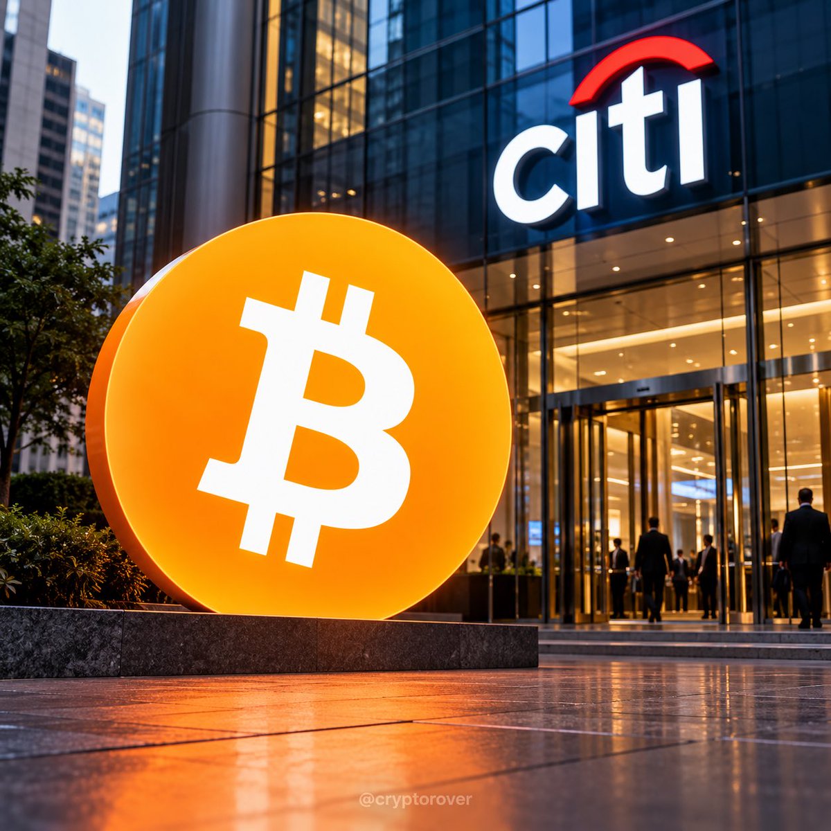 cryptorover's tweet photo. 🇺🇸 Citi just lifted its 12-month Bitcoin price target to $113,000 up from $82,000. 

The bank also raised its Ethereum target to $3,028, pointing to growing crypto activity and a rebound in ETF inflows. https://t.co/CNrhW7CuwU